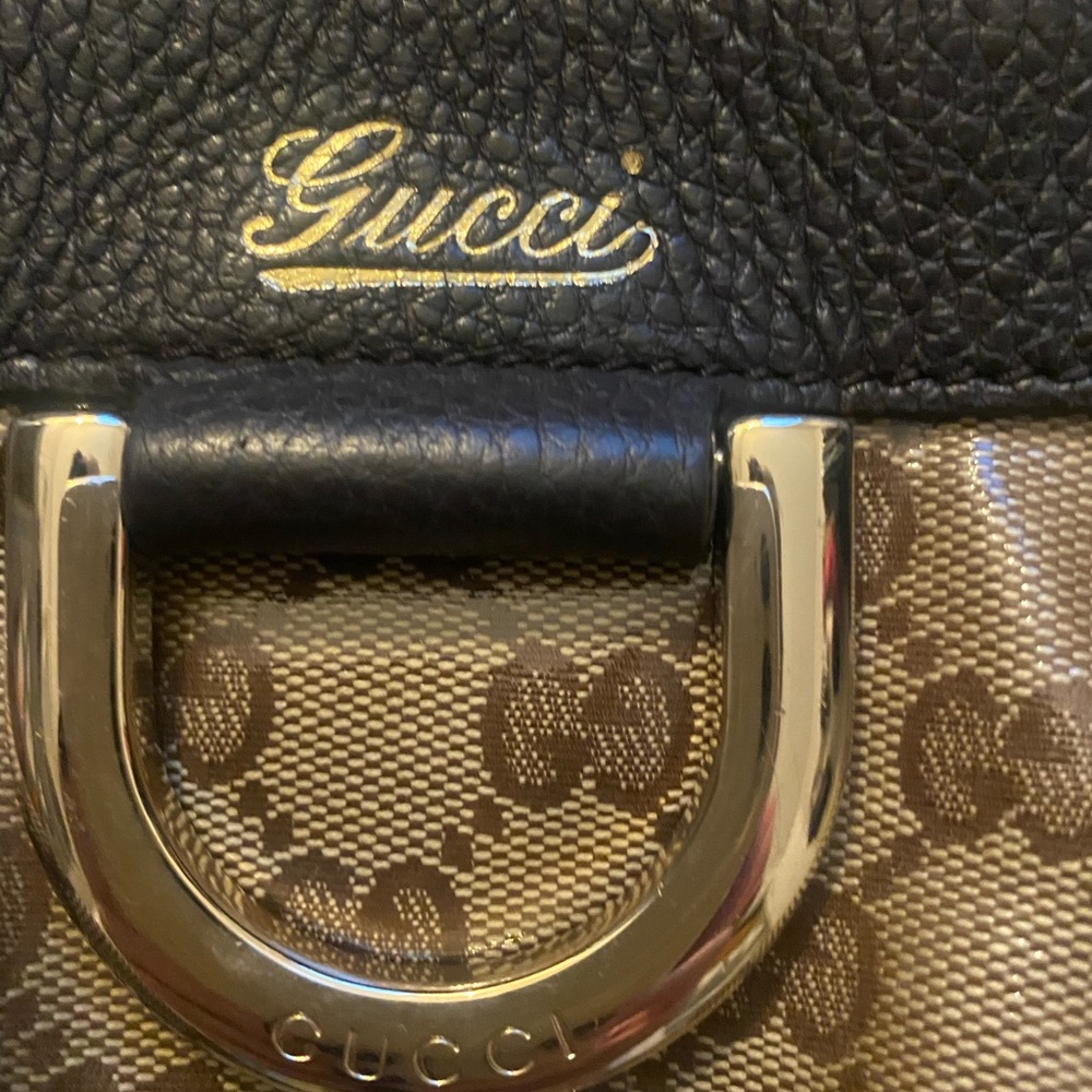 Gucci Beige/Brown Guccissima Patent Leather Abbey D-Ring Crossbody Bag - Picture 2 of 8